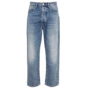 3X1 Blå Denim Straight-Leg Jeans Blue, Dam