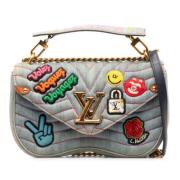 Louis Vuitton Vintage Pre-owned Tyg louis-vuitton-vskor Blue, Dam