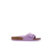 Birkenstock Madrid Stora Spännestofflor Purple, Dam