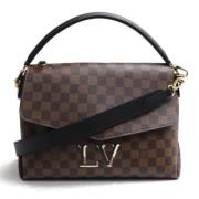 Louis Vuitton Vintage Pre-owned Tyg axelremsvskor Brown, Dam