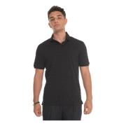 Emporio Armani Polo Shirt med Logga och 3 Knappar Black, Herr