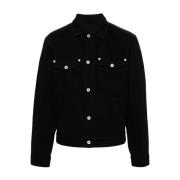 Kenzo Blommig Broderad Jeansjacka Black, Herr