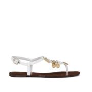 Dolce & Gabbana Vita Sandaler med Myntdetaljer White, Dam