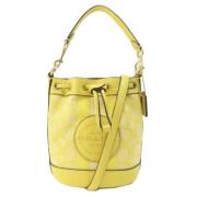 Coach Pre-owned Pre-owned Canvas totevskor Yellow, Dam