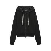 Duvetica Polerad Nylon Huva Sweatshirt Black, Dam