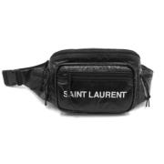 Yves Saint Laurent Vintage Pre-owned Tyg crossbodyvskor Black, Dam