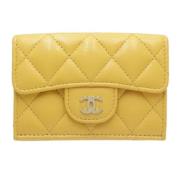 Chanel Vintage Pre-owned Laeder plnbcker Yellow, Dam