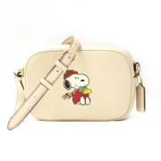 Coach Pre-owned Pre-owned Tyg axelremsvskor Beige, Dam