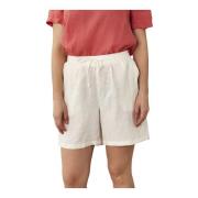 IN Front Off White Linen Shorts & Knickers White, Dam