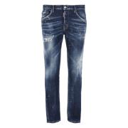 Dsquared2 Blå Bomulls Jeans med Revade Detaljer Blue, Herr