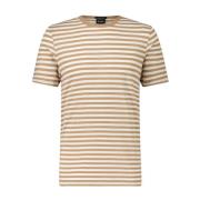 Hugo Boss Randig Linneblandning Skjorta Beige, Herr