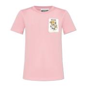 Moschino T-shirt med tryck Pink, Dam