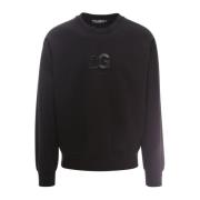 Dolce & Gabbana Svart Sweatshirt med Signaturlogotyp Black, Herr