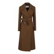 Jil Sander Brun Ullkappa Kappa Brown, Dam