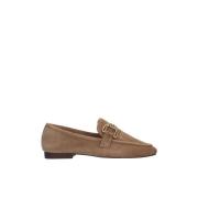 Bibi Lou Mocka Loafer Blockklack Skor Beige, Dam