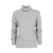 Fabiana Filippi Mysig Turtleneck Stickad Tröja Gray, Dam