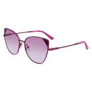 Karl Lagerfeld Ros Metall Solglasögon Pink, Dam