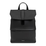 Salvatore Ferragamo Läder ryggsäck Black, Herr