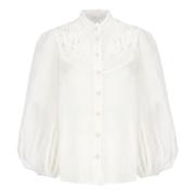 Zimmermann Ivory Spetsbroderad Blus Beige, Dam