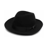 Borsalino Svart Alessandria Hatt Black, Herr