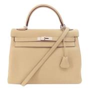 Hermès Vintage Pre-owned Laeder handvskor Beige, Dam