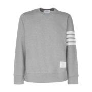 Thom Browne Grå Bomulls Sweatshirt Rund Krage Långa ärmar Gray, Herr