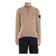 Stone Island Beige High-Neck Sweater Beige, Herr