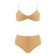 Oseree High-Waisted Lumière Bikini Set Yellow, Dam