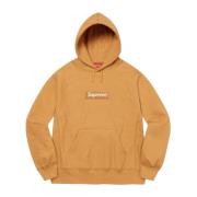 Supreme Begränsad upplaga Box Logo Hoodie Ljus Senap Orange, Herr