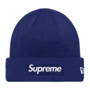 Supreme Begränsad upplaga Box Logo Beanie Tvättad Navy Blue, Unisex