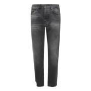 Haikure Svarta Straight Leg High Waist Jeans Black, Herr