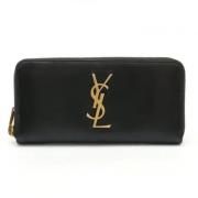 Yves Saint Laurent Vintage Pre-owned Laeder plnbcker Black, Dam