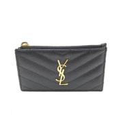 Yves Saint Laurent Vintage Pre-owned Laeder plnbcker Black, Dam