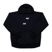 Comme des Garçons Begränsad upplaga Split Box Logo Hoodie Black, Herr