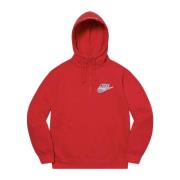 Nike Begränsad Upplaga Röd Half Zip Hoodie Red, Herr