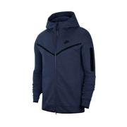 Nike Navy Blue Tech Fleece Hoodie Blue, Herr