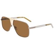 Salvatore Ferragamo Brun Metall Solglasögon Sf292S-27 Brown, Herr