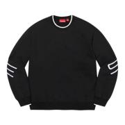 Supreme Svart Crewneck Begränsad Upplaga Stretch Black, Herr