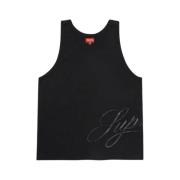 Supreme Svart Mesh Script Tank Top Black, Herr