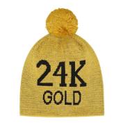 Supreme 24K Guld Jacquard Beanie Yellow, Dam