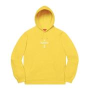 Supreme Begränsad upplaga Cross Box Logo Hoodie Citron Yellow, Herr