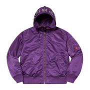 Supreme Lila Hooded Ma-1 Jacka Purple, Herr