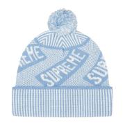 Supreme Begränsad upplaga Banner Beanie Ljusblå Blue, Unisex