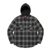 Supreme Begränsad upplaga Flannel Zip Up Skjorta Black, Herr