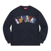 Supreme Begränsad upplaga Crewneck Fleece Navy Blue, Herr