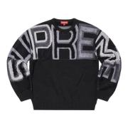 Supreme Chenille Logo Tröja Svart Limited Edition Black, Herr