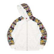 Supreme Begränsad upplaga Skulls Zip Up Hoodie Multicolor, Herr