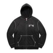 Supreme Begränsad upplaga dragkedja huvtröja Fw22 Black, Herr