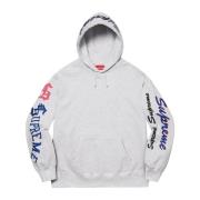 Supreme Begränsad Upplaga Multi Logo Hoodie Gray, Herr