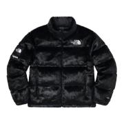 Supreme Begränsad upplaga Faux Fur Nuptse-jacka Black, Herr